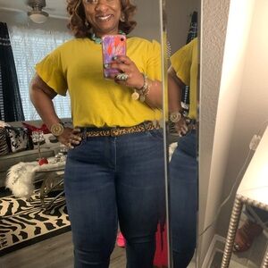 Mustard colored top